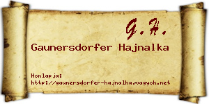 Gaunersdorfer Hajnalka névjegykártya